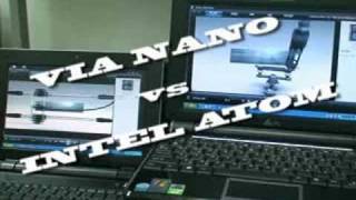 VIA Nanobased OpenBook vs Intel Atombased Asus Eee PC [upl. by Matelda]