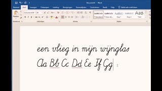 Verbonden lettertype quotSchoolschriftquot gebruiken in Word 2019 [upl. by Icnan771]