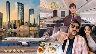 Flying Luxurious Etihad Airways  Dubai to Kolkata World’s Best Airline Unlimited food amp Beverages [upl. by Kailey987]