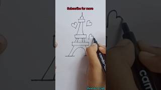 I Tried To Draw The Eiffel Tower shorts [upl. by Morganica]