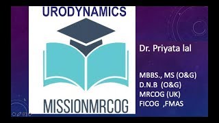 Session on Urodynamics for MRCOG part 2 amp 3 by Dr Priyata Lal [upl. by Finley]