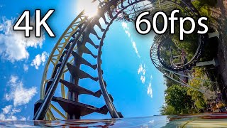 Corkscrew front seat onride 4K POV 60fps Silverwood Theme Park [upl. by Fortier959]