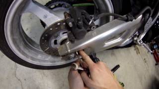 Honda CBR600RR  How To Adjust The Chain  OCD Style [upl. by Taima]