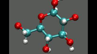 Thermal vibration of glucose at 300K  Molecular dynamics simulations [upl. by Bowe]