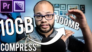 How To Compress  Downsize Video File Size Premiere Pro [upl. by Hilliard]