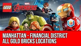 LEGO Marvels Avengers  Manhattan  All Gold Bricks Collectibles  Financial District [upl. by Fitz]