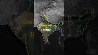 Indias Extreme PointsFrom East to West North to South shorts shortsfeed india upsc ssc map [upl. by Nereil]