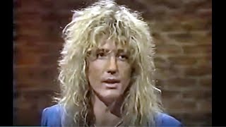 David Coverdale Whitesnake talks about his engagement to Tawny Kitaen on MTV August 1987 [upl. by Austreng]