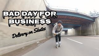 Urban Skater Delivers Low pay  No Way rollerblading delivery bliss [upl. by Duval]