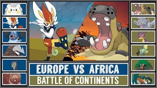 Battle of Continents EUROPE vs AFRICA Pokémon SwordShield [upl. by Eetnahs]