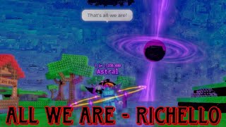 Richello  All We Are ROBLOX MUSIC VIDEO LYRIC [upl. by Mixam]