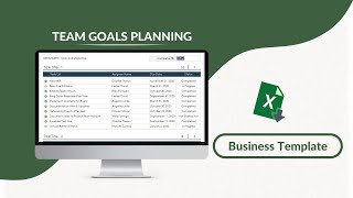 Team Goals amp Objectives Planning Excel Template [upl. by Bodrogi]