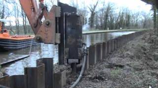 Backdriving sheet piles using a BSP 700 [upl. by Ettelegna]