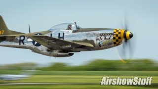 P51 Mustang Low Flybys Gathering of Warbirds 2017 [upl. by Nabila]