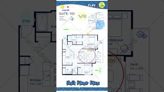 Unit Floor Plan Apartment Design Ideas 2BHK Home 948 SqFt 103 floorplanhouseplanapartment [upl. by Mavilia]