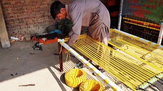 Skillful Guy Making Woven Bed  Charpai [upl. by Lars]