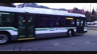 NovaBus LFS low floor bus action in Whistler  BC Transit [upl. by Tymon222]