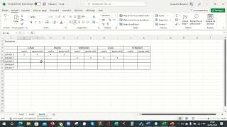 réaliser un semainier sur Excel [upl. by Aeynod]