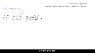 Algebarski izrazi po školskoj zbirci DakićElezović  24 zad br 9 pod 1 [upl. by Elimaj]