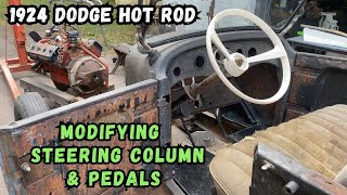 HOT ROD HEMI Red Ram Roadster STEERING amp PEDAL Fabrication [upl. by Hersch233]