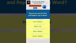 How do you use the Find and Replace tool in Word WordTraining WordQuiz Microsoft365 [upl. by Gennie972]