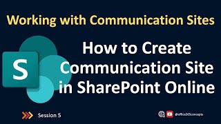 Create Communication Site in SharePoint Online  SharePoint Online Training [upl. by Truitt]