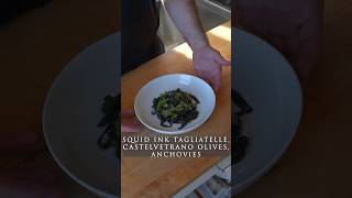 SQUID INK TAGLIATELLE CASTELVETRANO OLIVES ANCHOVIES pasta asmr cooking italianfood nycchef [upl. by Alison]