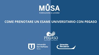 Come prenotare esami pegaso  Musa ECP Andria Pegaso [upl. by Sanferd]