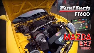 Mazda RX7 do Anderson Dick Turbo com Motor Rotativo e Injeção FuelTech FT600 [upl. by Odessa]