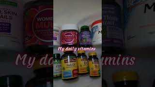 My daily vitamins for healthy glowing skin vitamins gallonofwater [upl. by Fatima]