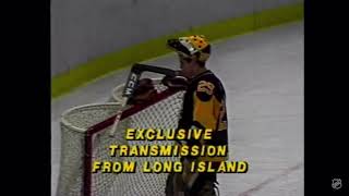 Game 5 1982 Patrick Div Semifinal Penguins at Islanders Hockey Night in Canada highlights partial [upl. by Atneuqal]