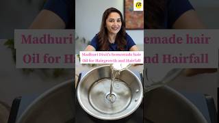 Madhuri Dixits Hair oil for Hairgrowth and Hairfall shorts hairoilsforgrowth hairfall [upl. by Gilead]