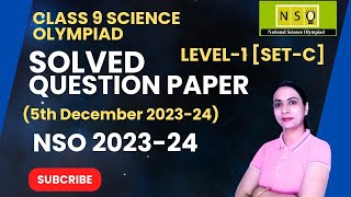 Class 9 NSO 202324 Level 1 Question Paper With Complete Solution  NSO 202324  SETC Paper [upl. by Bunting126]