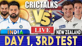 Live IND Vs NZ Day 1  3rd Test  Live Scores amp Commentary  India vs New Zealand  Last 20 [upl. by Culhert]