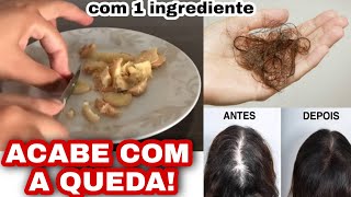 CABELO CAINDO ACABE COM A QUEDA SOMENTE COM 1 INGREDIENTE [upl. by Nauwaj]