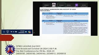 Procurement Livestream for DPWH Laguna 2nd DEO on October 28 2024 [upl. by Jollanta71]