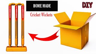 How to make cricket stumps at home  how to make stumps with paper  how to make wickets at home [upl. by Elahcar]