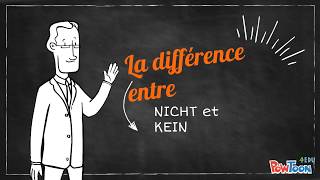 ALLEMAND LA DIFFERENCE ENTRE NICHT ET KEIN [upl. by Ridgley]