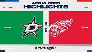 NHL Highlights  Stars vs Red Wings  April 10 2023 [upl. by Isied]