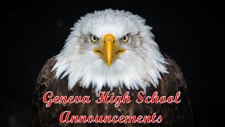 November 5 2024 GHS Announcements [upl. by Gershon]