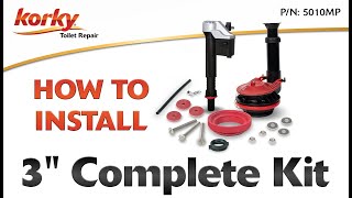 How to Install the Korky Large 3Inch Platinum Complete Toilet Repair Kit  5010MP [upl. by Arlina]