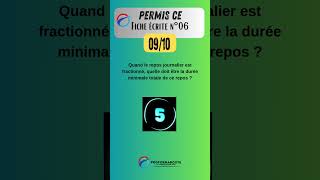 Permis CE  Fiche écrite 06 question 09 quiz questionnaire [upl. by Lenehc]