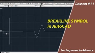 BREAKLINE SYMBOL in AutoCAD  LESSON 11  Architecture Engineering  DAE [upl. by Ahsetal]