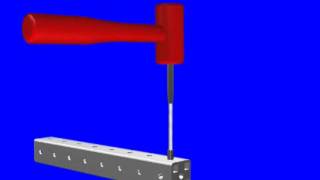 8020 3D Depiction of How to Join HT Series Profiles Using the Tube Insert and Roll Pin [upl. by Kendrick]