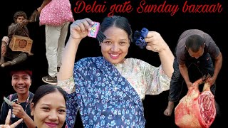 Dilai gate Sunday bazaar dimapur near karbi anglong Assam bordershopping pork meatTechkimbo [upl. by Pelligrini274]