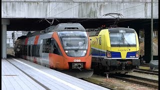 Zugverkehr in Passau Hbf mit ICE T Br 440 Br 628 Br 4024 Güterzügen [upl. by Marcoux]