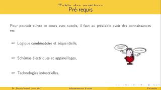 Présentation du Cours quotAutomatisme Industrielquot [upl. by Arbed]