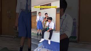 When your mother is teacher in your school comedy funny school sketchcomedy sejalgabashorts [upl. by Amorette]