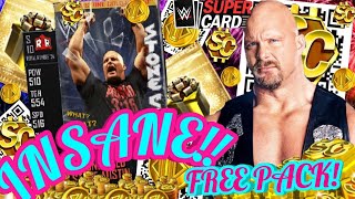 INSANE FREE STONE COLD STEVE AUSTIN 316 GIFTS WITH CRAZY FREE QR CODE WWE SuperCard [upl. by Siugram]