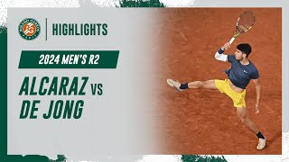 Alcaraz vs De Jong Round 2 Highlights  RolandGarros 2024 [upl. by Daryle]